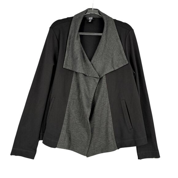 Jones New York Two Tone Wide Lapel Long Sleeve Open Front Cardigan Jacket US XL‎ - Picture 1 of 9
